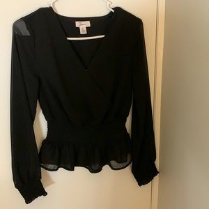 Japna black boho top, size S